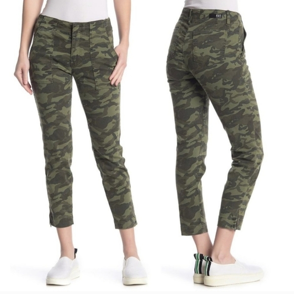 Kut from the Kloth Pants - KUT From The Cloth Reese Camo Ankle Straight Leg Ankle Zip Pant Size 0